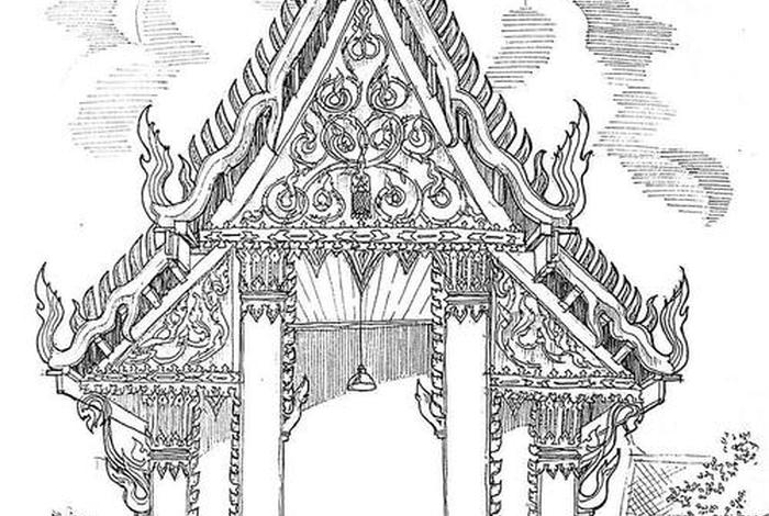 佛教建筑速写；佛寺速写