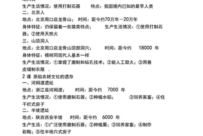 初中的历史知识 初中的历史知识点归纳