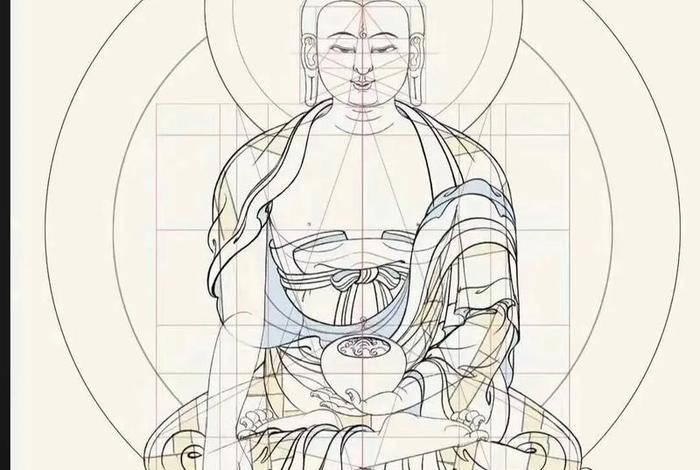佛像绘画入门唐卡教法 唐卡佛像的画法步骤