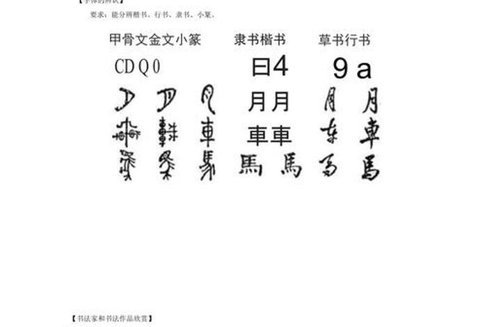书法知识点归纳图片（书法知识大全的内容）