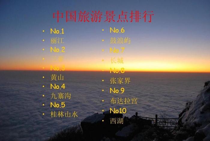 中国旅游胜地知识、中国旅游胜地前十名排行