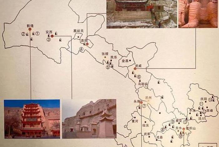 中国佛教石窟分布图，中国佛教石窟寺分布图