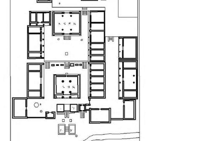 佛教寺院的布局图 - 佛教寺院布局平面图