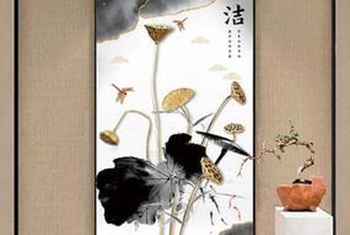 佛教莲花石材壁画、佛教莲花国画