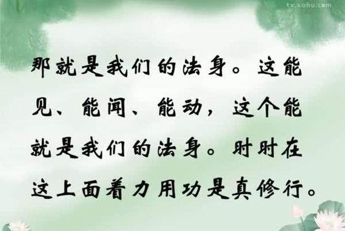 元音老人讲法；元音老人讲法身的四大种性