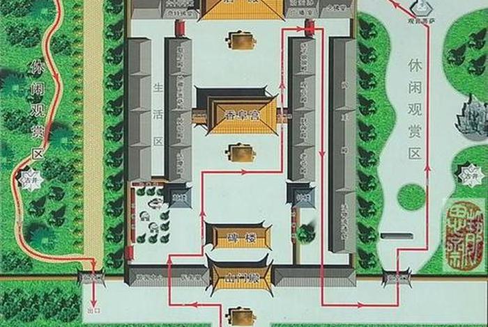 中国佛教寺庙布局、中国佛教寺庙布局图片