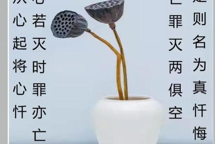 心灭罪亦亡（罪从心起将心忏,心若灭时罪亦亡,心亡罪灭两俱空）