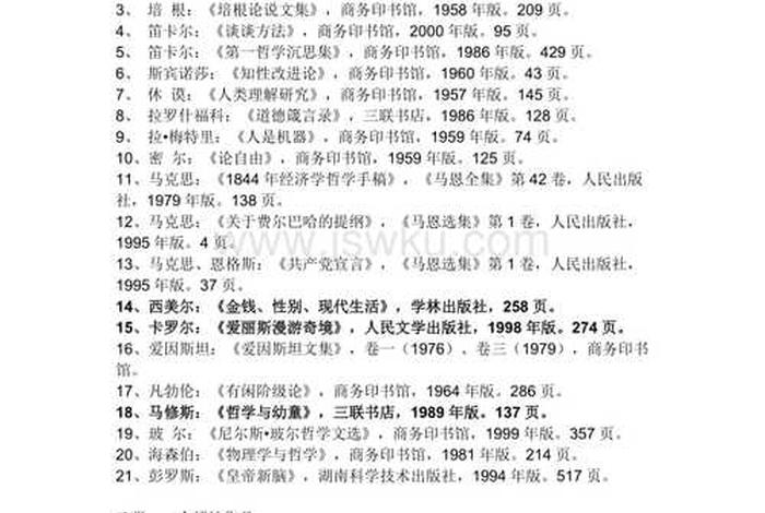 哲学考研参考书推荐、哲学考研书目推荐