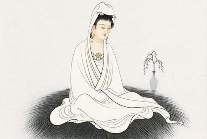 佛教观音绘画作品 - 佛教观音图片 禅意 唯美