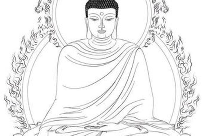 佛教知识绘画素材简笔画图片大全、佛教的绘画