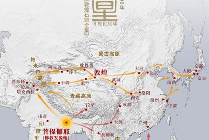 佛教的传播路线示意图 佛教的传播路径图