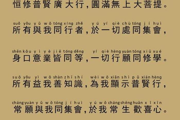 普贤行愿品出自哪部经典、普贤行愿品精华八句解释