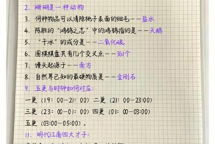 常识几分一题，常识多少分一道