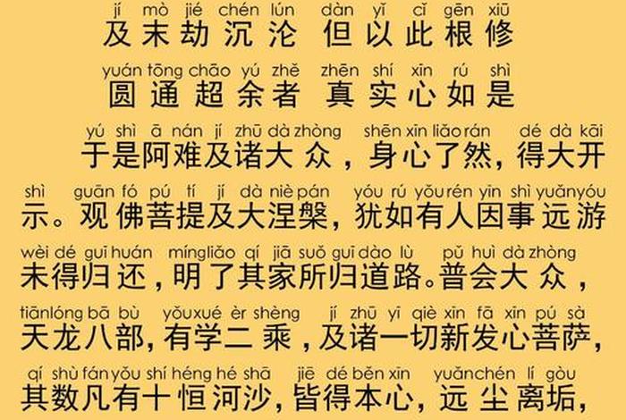 《楞严经》（楞严经白话文全文完整版）