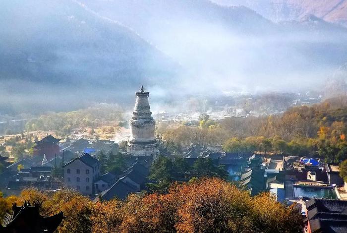 佛教风景背景图 佛教风景画