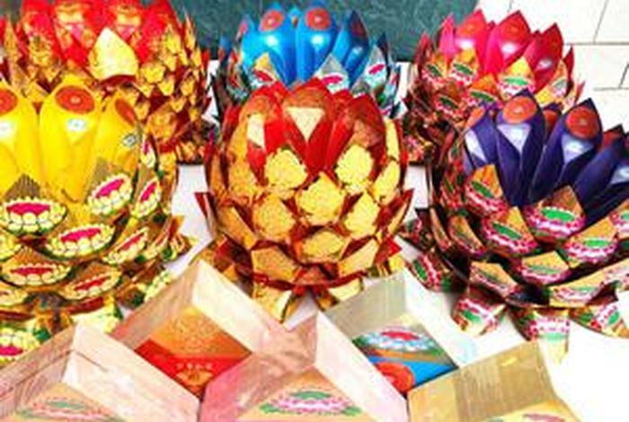 五色莲台、五色莲花怎么叠