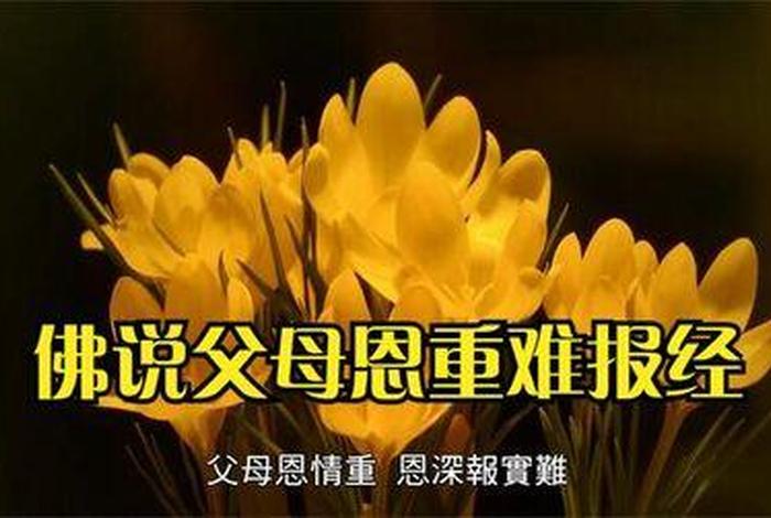 佛说四种恩；佛说四种恩德
