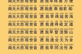 佛教大悲咒的经文 佛教大悲咒经文完整版