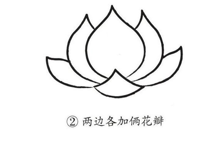 佛教莲花简笔画、佛教莲花图片手机壁纸三格