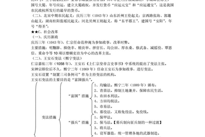 高中唐宋时期的历史知识点 - 高中唐宋时期的历史知识点有哪些