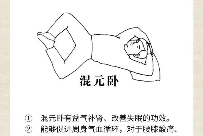 道教养生睡功姿势；道教睡觉姿势