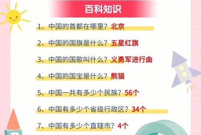 小常识科普、孩子必知的中国知识