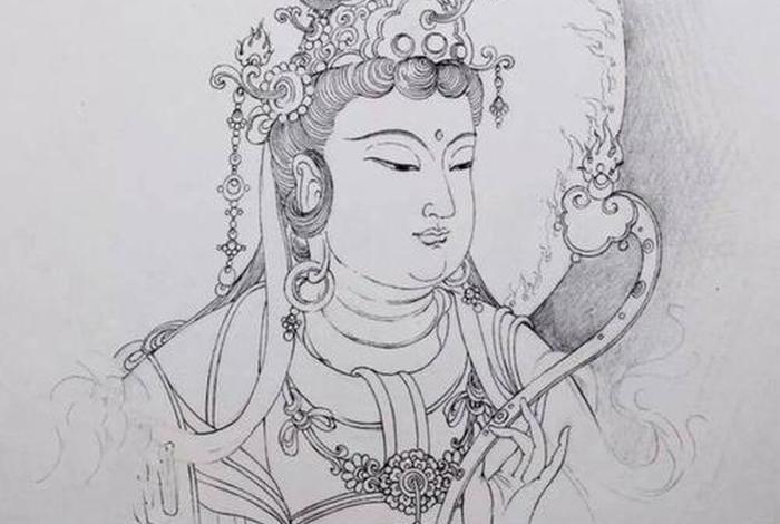 佛教白描图片大全，佛教白描图片大全高清