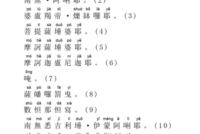 大悲咒全文及注解百度百科、大悲咒全文∴