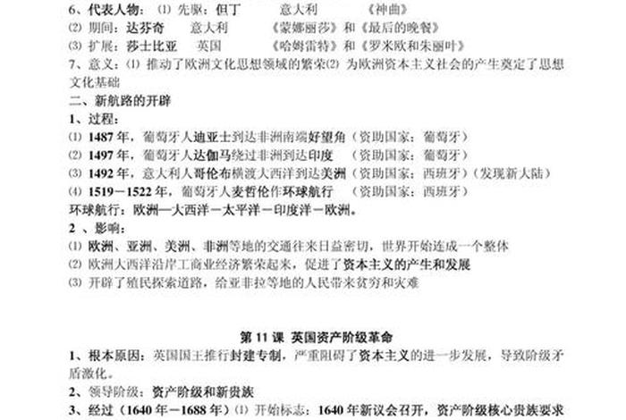 历史初中知识讲解视频、初中历史知识点串讲