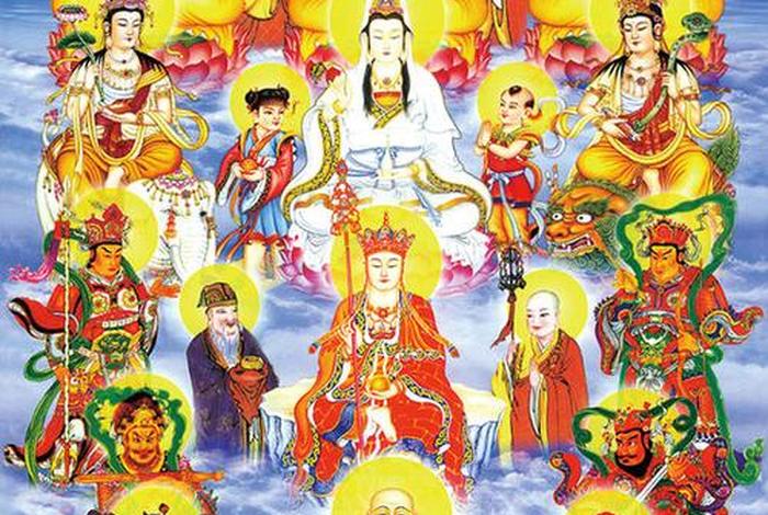 佛教全佛图片、佛教全堂佛像图片大全