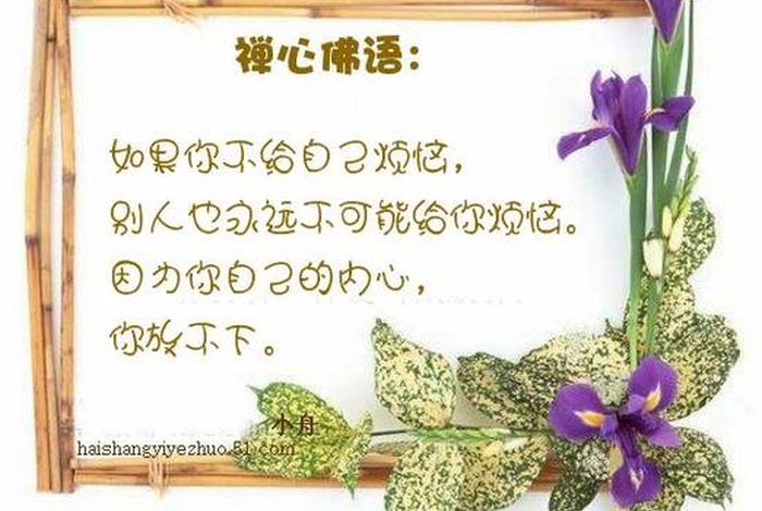 净化心灵的佛教禅语（净化心灵的佛语禅心经典语录）
