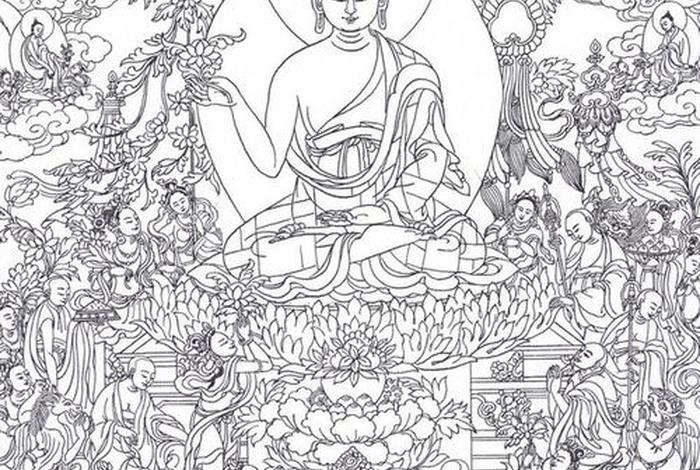 佛教知识绘画素材大全图片高中、佛教绘画作品