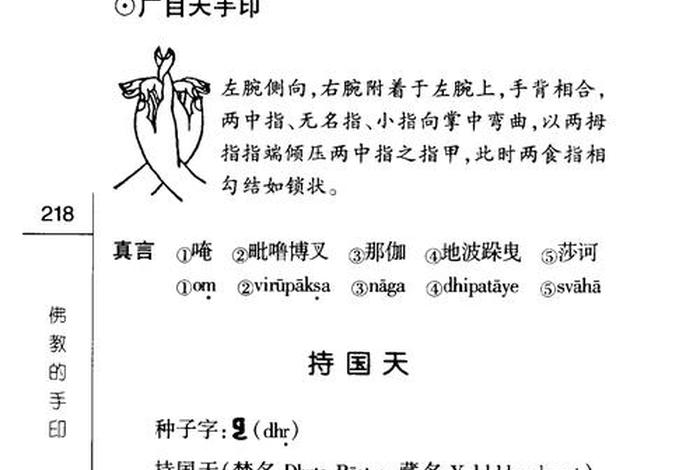 关于佛教手势和暗语知识的书；佛教徒的手势