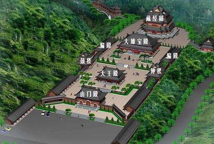 佛教寺庙设计图效果图；佛教寺院示意图