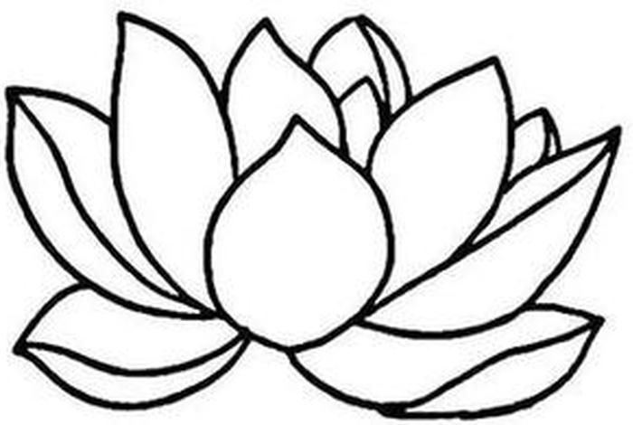 佛教莲花简笔画、佛教莲花图片手机壁纸三格