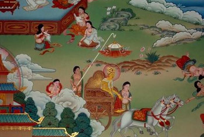 佛八相成道壁画图片、佛的八相成道图解说