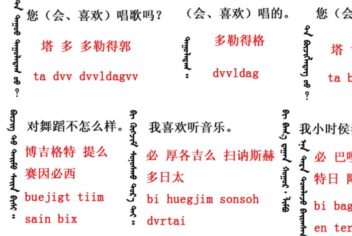 蒙文入门课程视频、蒙文初学基础