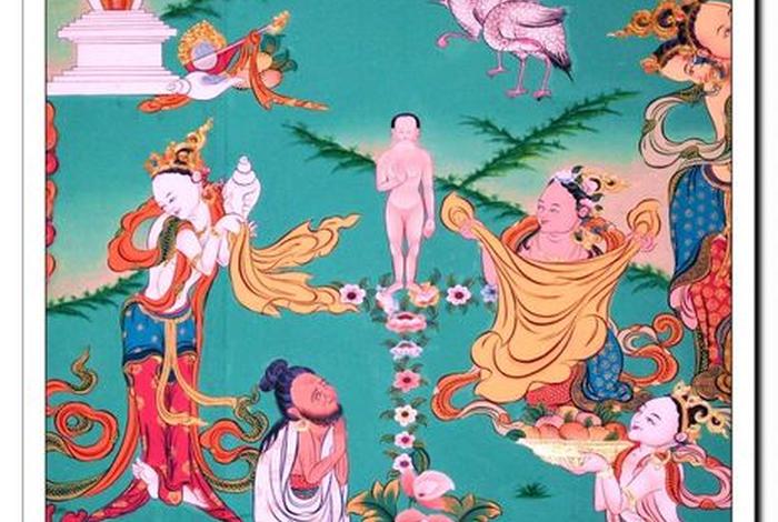 佛八相成道壁画图片、佛的八相成道图解说