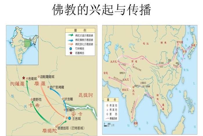 佛教中知识如何传播出来；佛教的传播过程和范围