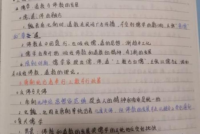 高中历史佛教的知识点汇总大全；高中历史书佛教