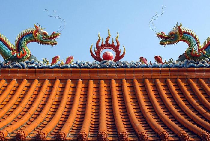 中国佛教寺庙屋顶图片（中国佛寺建筑）