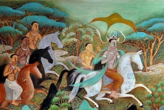 敦煌佛教故事图片，敦煌佛传故事画