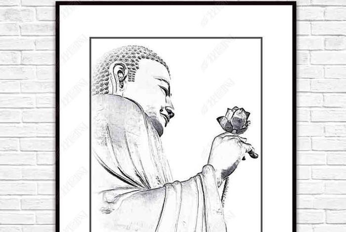 佛像黑白；佛像黑白矢量图片