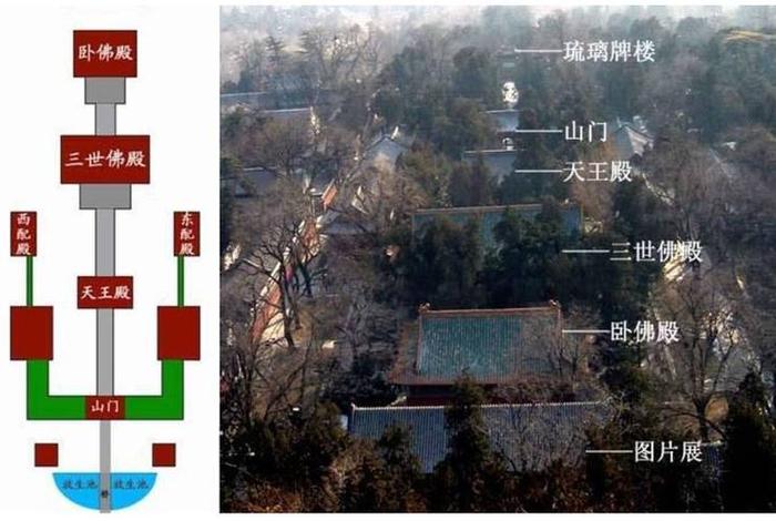 中国佛教寺庙的建筑知识点，佛教寺庙的建筑布局特点