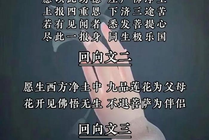 佛教所有的回向偈、佛教所有回向文