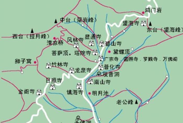 佛教四大名山分布省地图，佛教四大名山分别在哪些地方