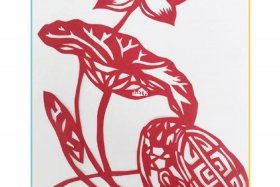 佛教大莲花剪纸图案大全；佛教莲花画画图片