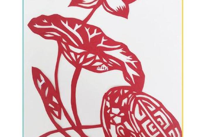 佛教大莲花剪纸图案大全；佛教莲花画画图片