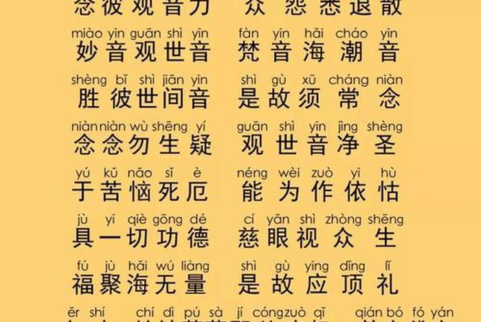 《观音经》；观音经普门品
