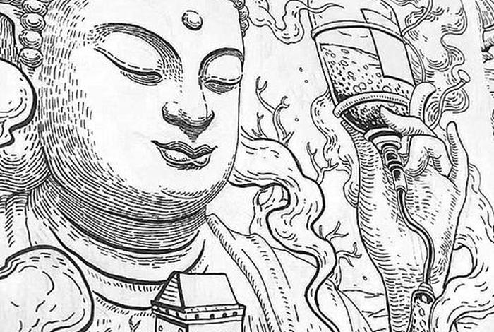 佛教知识绘画素材大全图片高中、佛教绘画作品
